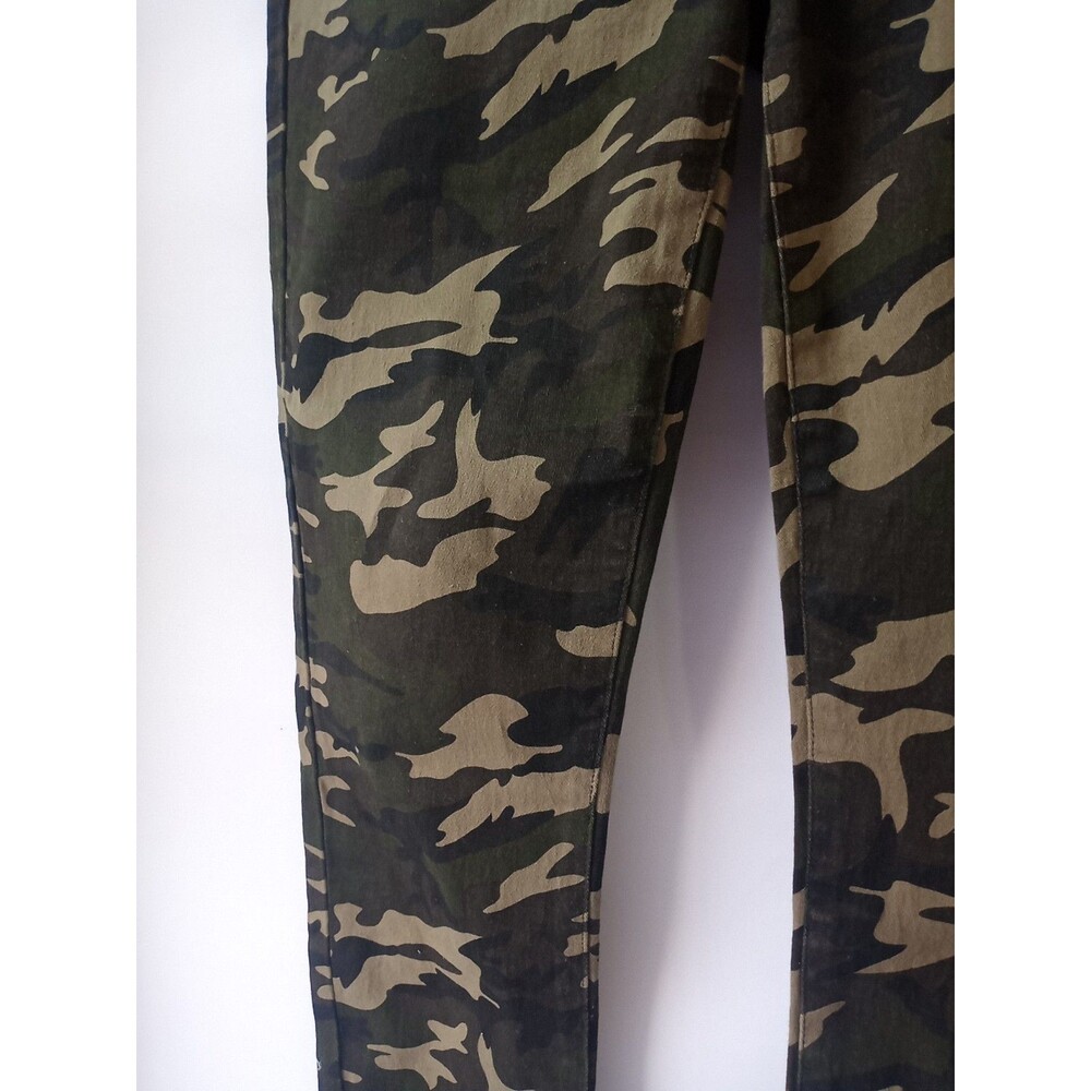 SONG Denim Camo Jogger Pants High Rise Elastic & Drawstring Sz 7/28 Cotton - Picture 8 of 16